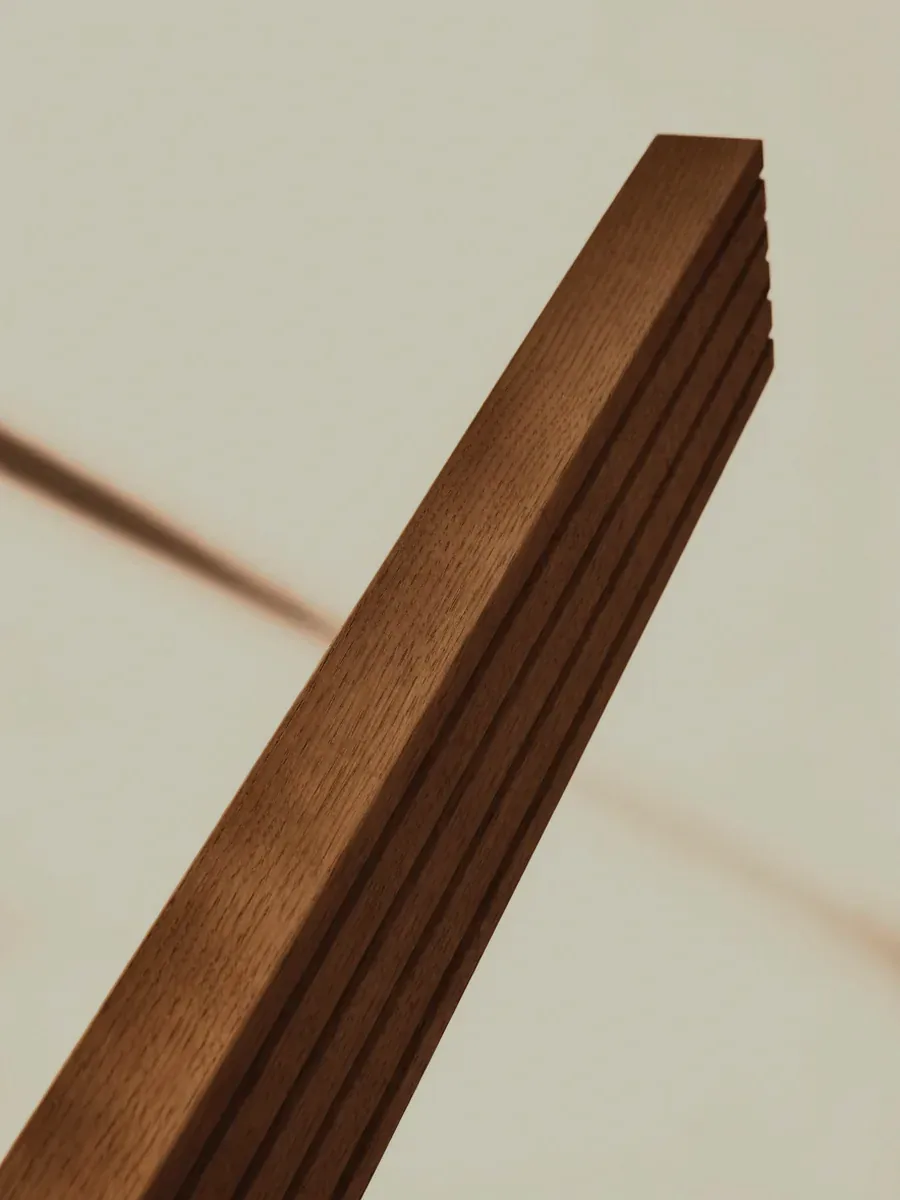 Stacked European ash planks